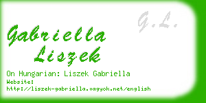 gabriella liszek business card